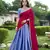 Royal Blue Silk Lehenga Choli with Contrast Maroon Dupatta