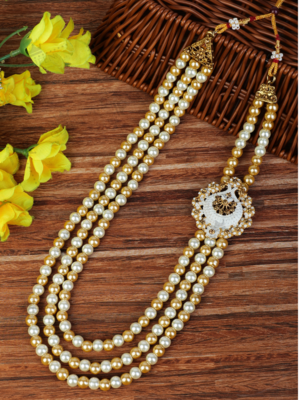   groom sherwani mala with brooch combo 1
