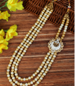   groom sherwani mala with brooch combo