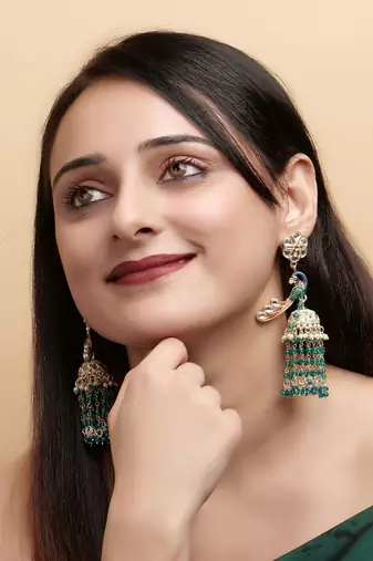   Earrings/ Gold-Plated Jhumki Earrings For Wo  And Girls