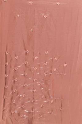 Designer peach resham sequence embroidery work silk saree 3