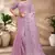 Lavender designer resham sequence embroidery work silk saree