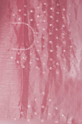 Pink designer resham sequence embroidery work silk saree 3