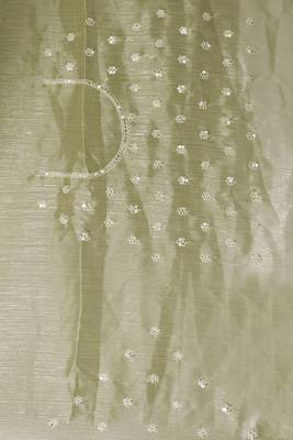 Pista designer resham sequence embroidery work silk saree 3