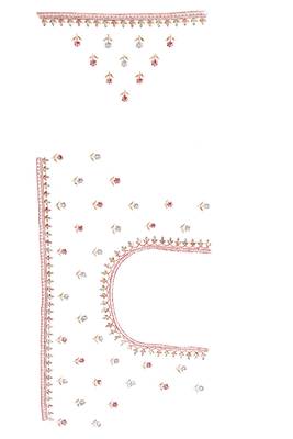 Designer white heavy resham embroidery work saree 3