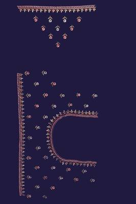 Designer navy blue heavy resham embroidery work saree 3