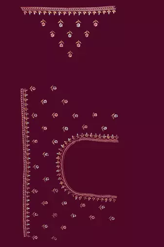 Designer wine heavy resham embroidery work saree