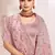 Designer dusty pink heavy resham embroidery work saree