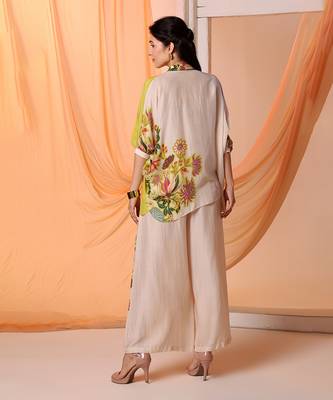 Yellow  aarani embellished co-ord set 3