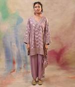 Lilac gold brocade cord set