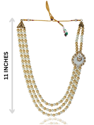  groom sherwani mala with brooch combo 5