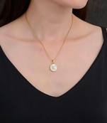 Fashion jewelry shell a-z name letter pendant locket chain for women and girls