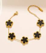 Stylish floral charm bracelet for women and girls