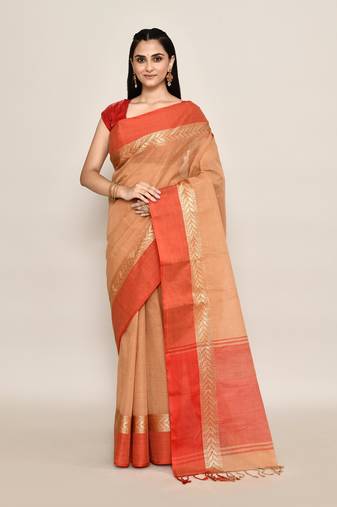 Pure cotton  tant tangail saree without blouse fabric