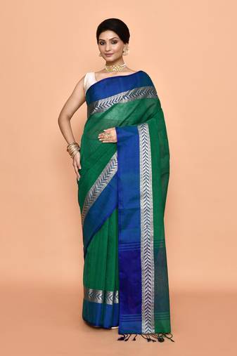 Pure cotton  tant tangail saree without blouse fabric