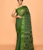 Pure cotton polka dot zari work saree