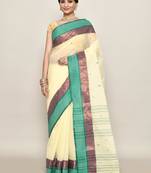 Pure cotton buti work tant tangail saree without blouse fabric