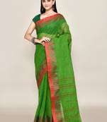 Pure cotton buti work tant tangail saree without blouse fabric