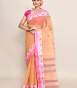 Pure cotton buti work tant tangail saree without blouse fabric