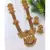 Exquisite Antique Gold Temple Jewellery Set with Rich Ruby Accents | Traditional South Indian Bridal Haaram and Jhumkas