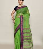 Pure cotton buti work tant tangail saree without blouse fabric