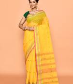 Pure cotton buti work tant tangail saree without blouse fabric