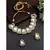 Royal kundan pearl mirror Necklace :: set with adjustable dori | traditional indian wedding jewelry collection