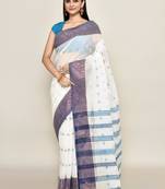 Pure cotton buti work tant tangail saree without blouse fabric