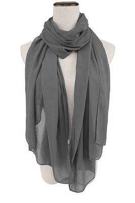Grey embroidered georgette islamic-kaftans With Sun-proof hijab 2