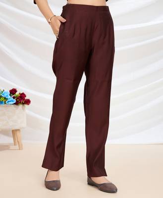  brown blend viscose silk ethnic motifs straight kurta with pant & printed dupatta 4