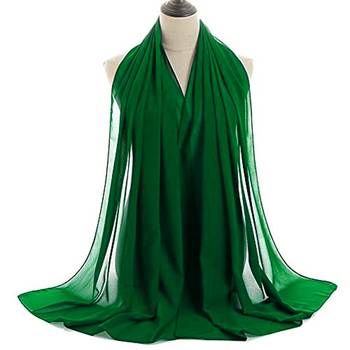 Bottle green Moroccan Kaftan with Sun-proof hijab 5