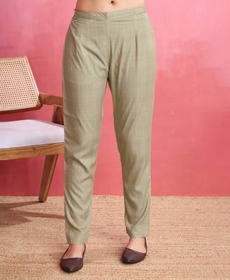 dark green american crepe floral & leaf straight kurta with pant & printed dupatta 4