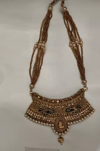 Pearl Mala Necklace Meenakari Long Necklace Set