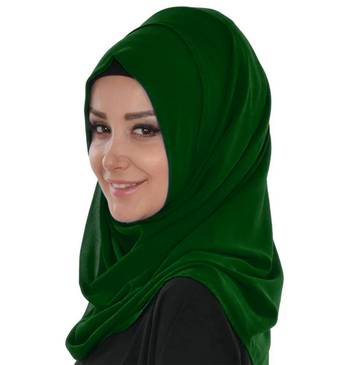 Bottle Green Diamond Design Moroccan Kaftan with Sun-proof hijab 7