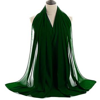 Bottle Green Diamond Design Moroccan Kaftan with Sun-proof hijab 8