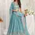 Turquoise blue Georgette Sequin embroidery Semi-Stitched Lehenga choli & Dupatta