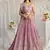 Lilac Georgette Sequins and Thread Embroidered Lehenga
