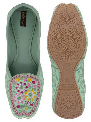 Green emb loafer 3
