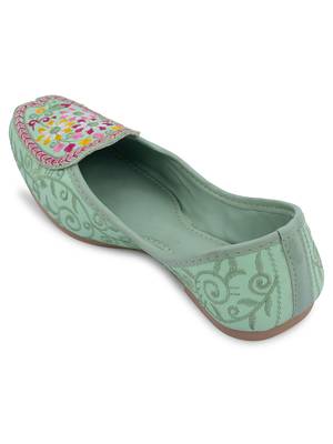 Green emb loafer 4