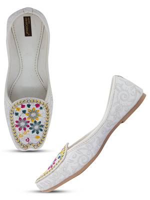 White emb loafer 2