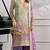 Green embroidered faux georgette semi stitched salwar suit