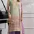Green embroidered faux georgette semi stitched salwar suit