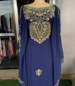 SALE New Navy-Blue Handcrafted Zari Stone work Stitched Kaftan Party Wedding Dresses 3183