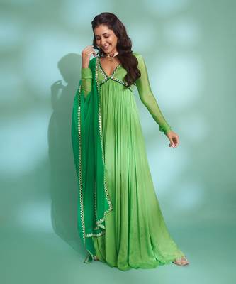 Light green anarkali set 1