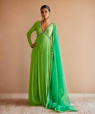 Light green anarkali set 2