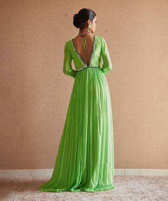 Light green anarkali set 4