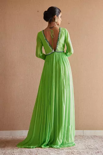 Light green anarkali set