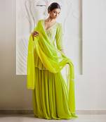 Parrot green kurti set