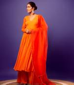 Orange anarkali set

embroidery- cutdana