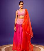 Pink-orange ombre jasmine set